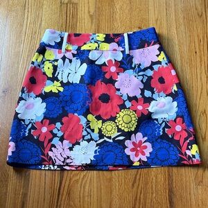 Alice + Olivia Colorful Floral Mini Skirt